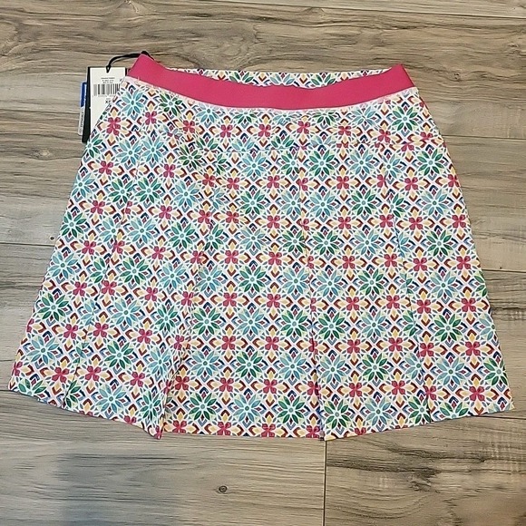 RLX RALPH LAUREN Golf Skort Pleated Back Tile Print RLX w/pockets XS NEW $148 - Picture 4 of 9